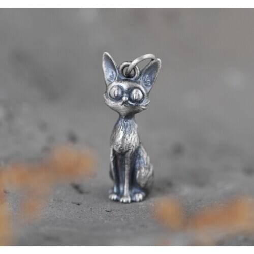 Cat Pendant for Necklace Silver Women Trendy Simple Design Animal Pendants DIY Accessories Fashion Necklace Pendants Jewelry