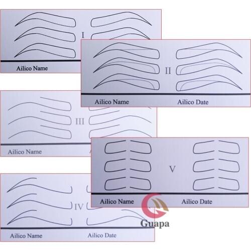 Microblading Practice Tool For Beginners Permanent Makeup Supplies Eyebrow Stencils Different Shapes brows Mold Drawing Template
