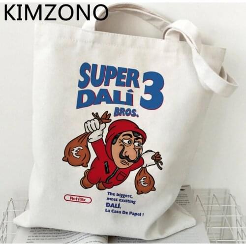 La Casa De Papel shopping bag tote cotton eco recycle bag bag fabric ecobag string sac cabas sac toile