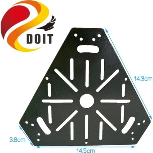 SZDOIT Metal Triangular Bottom Plate High Hardness Steel Panel Vehicle Robot Mobile Platform Parts
