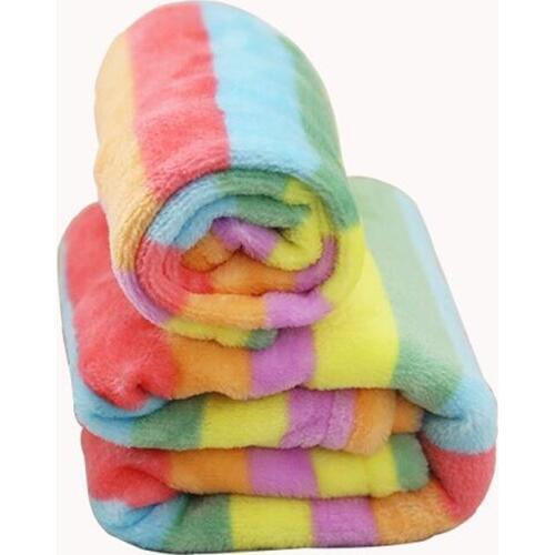 Hot Winter Dog Blanket Fleece Warm Soft Touch Rainbow Color Large Size Dog Blanket Quilt Decoration Pets Supplier Free Shipping