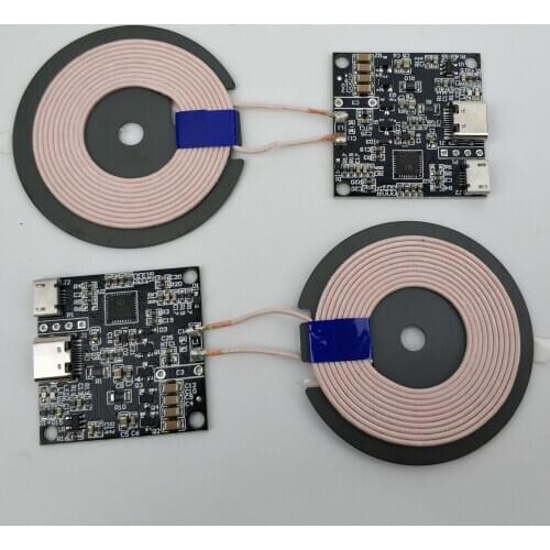 Ultra-thin Wireless Charger 10W Transmitter Module PCBA Solution DIY Wireless Charging Module QI Coil Type-C