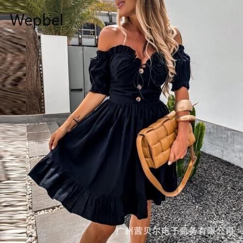 Wepbel Summer Dresses With Buttons
