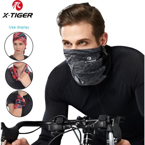X-TIGER Cycling Headwear Summer Ice Fabric Neck Cover Bike Bandana Running Mask Bicycle Bandana Sports Scarf Face Mask Headband