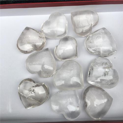 1pcs high quality natural stones and minerals clear quartz crystal heart reiki healing crystals for home & wedding decoration