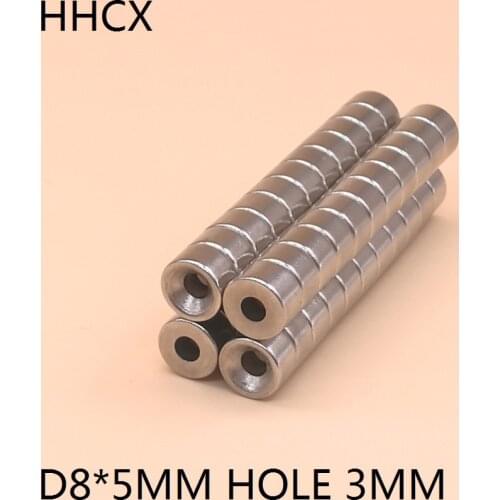 10 20 50pcs/lot Dsic Magnet 8x5 mm Hole 3 N35 Strong D Countersunk NdFeB magnet 8*5 Permanent magnet 8x5-3 for speaker