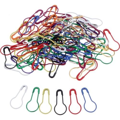 100pcs/set Metal Sewing Clips Colorful Knitting Crochet Locking Stitch Marker Safety Alloy Pins Sewing Accessory Needle Clip