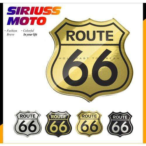 3D Motorcycle Decal Sticker The Historic Route 66 Car Stickers Sign DIY Accessory Badge Applique