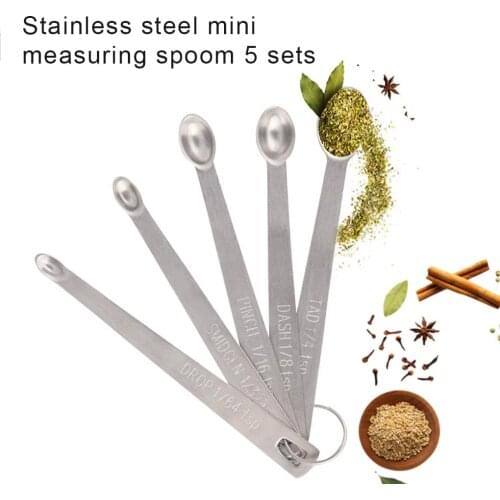 5/10pcs Small Measuring Spoons Stainless Steel Seasoning Dry and Liquid Ingredients Kitchen Mearure Tools