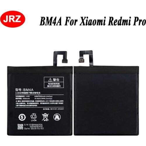 For Xiaomi Redmi Pro Battery 4050mAh BM4A Hongmi Pro Bateria Accumulator AKKU