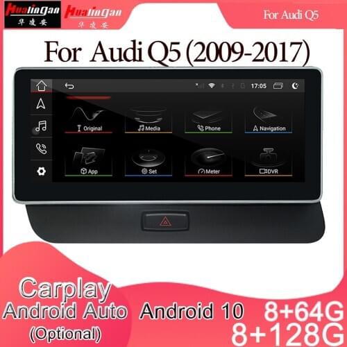 Android 10 Car Multimedia DVD Stereo Radio Player GPS Navigation Carplay Auto for Audi Q5(2009-2017) 2din 3G system