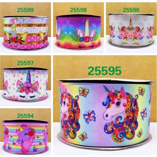 Free shipping 50 yard cartoon printed grosgrain ribbon 25599