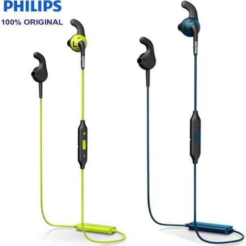 2018 new Philips SHQ6500 Neckband Bluetooth Wireless Headphones Earphone Bass Waterproof Headset with Microphone for Iphone X