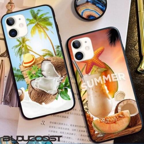 Ice Summer Cold Drink fruits Phone Case for iphone 11 Pro 11 Pro Max X XS XR XS MAX 8plus 7 6splus 5s se 7plus SE 2020 case