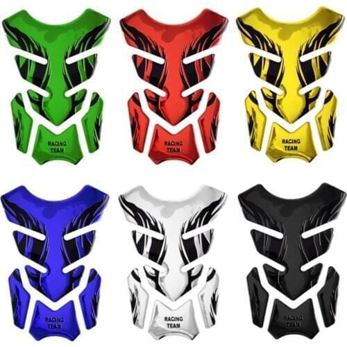 For Honda Yamaha Tankpad Sticker Fishbone 3D Tank pad Stickers Oil Gas Protector Cover Decoration Flame Motorcycle Accessories