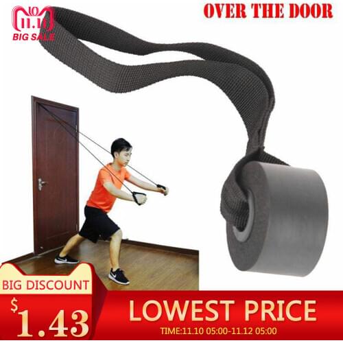 Home Fitness Elastic Exercise Training Strap Resistance Band Over Door Anchor Pull Rope Door Buckle