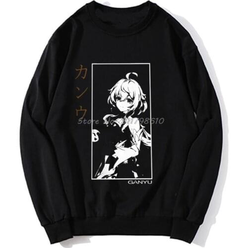 Genshin Impact Ganyu Game Hoodies Men Hoodie Spring Autumn Sweater Streetwear Harajuku