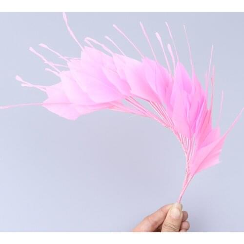 Goose Feathers With Peacock Silk Plumas For Headdress 25-30Cm Plumes JuJu Hats Bridal Headpieces Decoration DIY Crafts Feathers