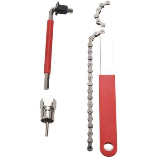 Bike Cassette Removal Tool with Chain whip and Auxiliary Wrench Bicycle Sprocket Removal Tools Sprocket Remover