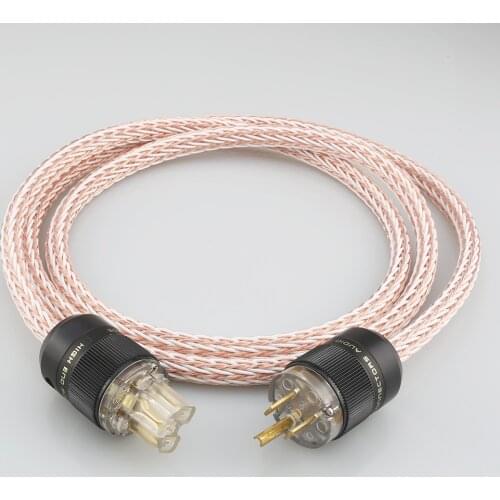 HIFI 12TC Power Cable High Quality 6N OCC Hifi Power Cord with US Plug for Amplifier DVD Mulitimedia