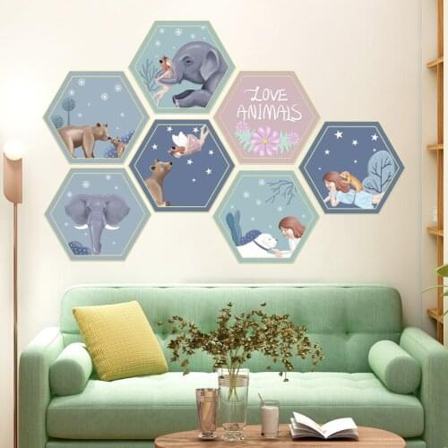 Creative Wall Stickers Nordic Bedroom Room Decoration Living Room Sofa Backdrop Decoration PVC Removable Decal Murals