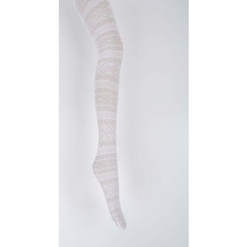 Nera Lace Looking Girl Pantyhose pantyhose Poliamid White Single