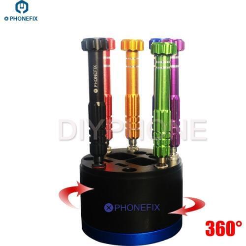 Mini 360 Rotary Screwdriver Storage box high hardness desktop storage rack toolbox for screwdriver tweezers Magnetic storage