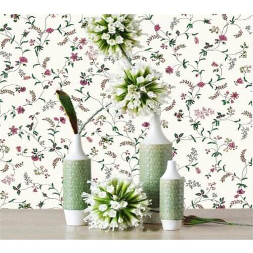Beibehang Fashion wallpaper garden flowers fresh pure paper wallpaper living room TV desktop background Wallpaper roll tapety