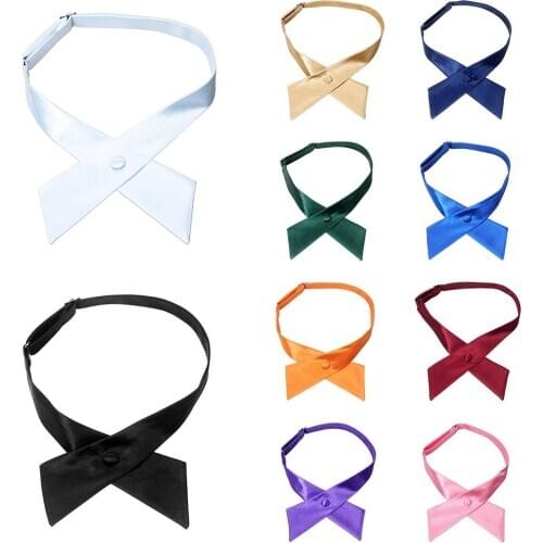 Men Women Formal Party Wedding Adjustable Cross Bow Tie Wear Accessory Gift