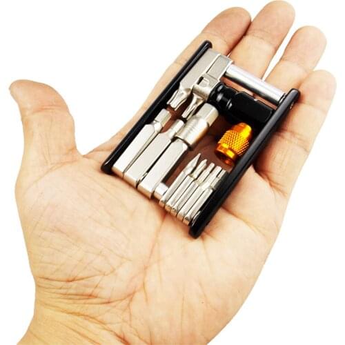 14 in 1 Bike Bicycle Multi Repair Tool Set Kit Hexagon Screwdriver Wrench Set Chain Rivet Mountain Cycle Tool Sets