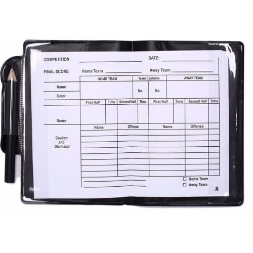 Soccer Referee Red Yellow Card Pencil Sports Personalized Sport Match Soccer Sheet Set Note Notebook
