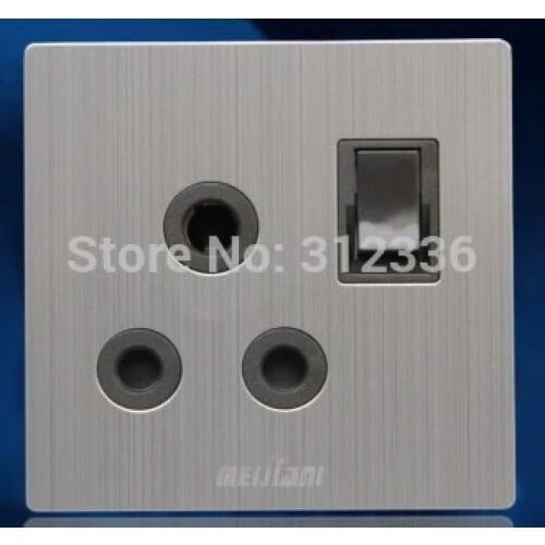 Three circle Holes wall Socket with switch English-style South Africa style India style BS546 15A wire drawing popular