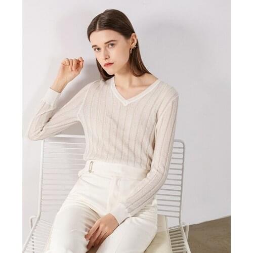2021 spring and autumn new sweater collar bottomed blouse womens versatile blouse slim knit sweater womens sweater