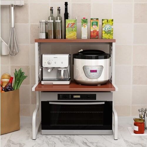 Microwave Oven Kitchen Shelf Landing Multilayer Storage Space Saving Oven Spice Rack Mesa Rice Cooker To Receive
