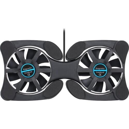 Mini Portable Folding Foldable USB Dual Fan Cooler Cooling Pad for PC Laptop Notebook 7"~15" Powerful 2 fans laptop cooler