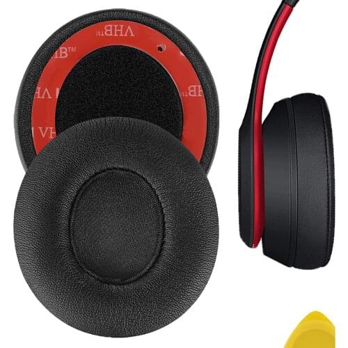 QuickFit Protein Leather Ear Pads Replacement for B S0LO 3 Wireless, S0LO 3.0 Wireless On-Ear Headphones Earpads/Ear Cushion/Ear