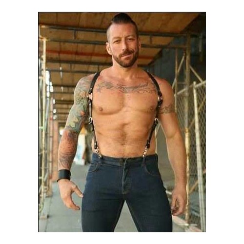 Sex Vintage Hook buckle Leather Harness Suspenders Adjustable Rave Exotic Tops Chest Harness Belts sex costume Two ways to wear