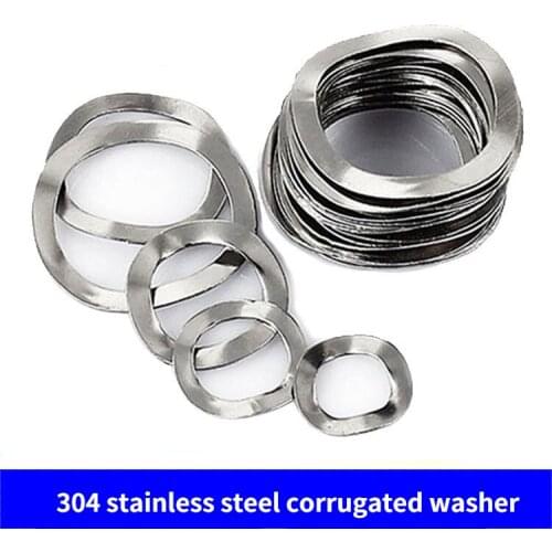 10pcs 304 stainless steel wave washer three wave washer spring washer wave washer Huasi elastic washer