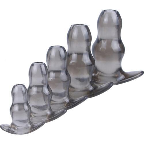 Silicone Hollow Dildo Anal Plug Anal Sex Toys For Women Men Prostate Massager Anal Expanding Dilator Stimulator Adult Products