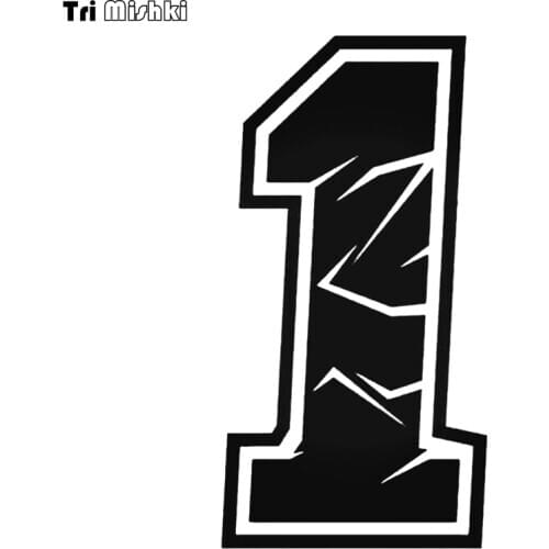 Tri Mishki HZX1185# Artistic font number decals car sticker funny Vinyl Decals Motorcycle Accessories Stickers