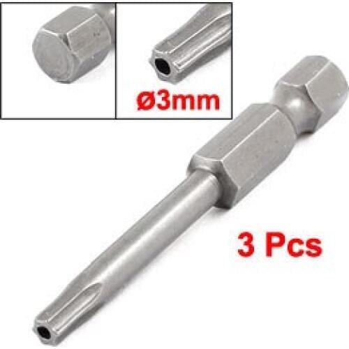 Uxcell Hot Sale 3 Pcs Replacement T15 Tip 50mm Long Magnetic Torx Screwdriver Bits