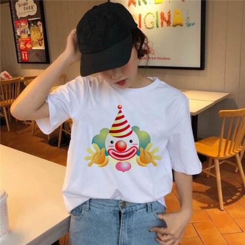 Women summer clothing Cute Graphic Tshirts Funny Joker Short Sleeves T Shirt Funny Women Shirt Female Kawaii Harajuku T-shirt