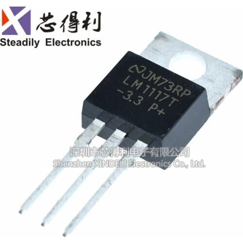10pcs/lot New LM1117T-3.3 LM1117-3.3 3.3V TO-220 Linear Voltage Regulator