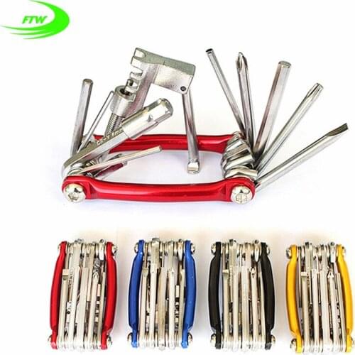 11 in 1 multi-function bicycle repair tools Portable Allen wrench with cut chain tool sm222