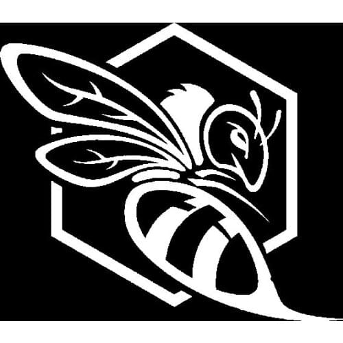 15.2CM*13.2CM Minimalist Interesting Honey Bee Artistic Vinyl Decal Car Sticker Black/Silver C19-1476