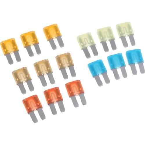 15 Pieces Auto Car Vehicles Audio 5A 7.5A 10A 15A 20A Micro 2 ATR Blade Style Fuse