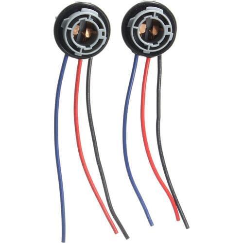 2pcs 157 LED Brake Light Bulb Socket BA15S 1156 Adapter Harness Plug Connector 2057 2357 Wiring Socket Support Dropshipping