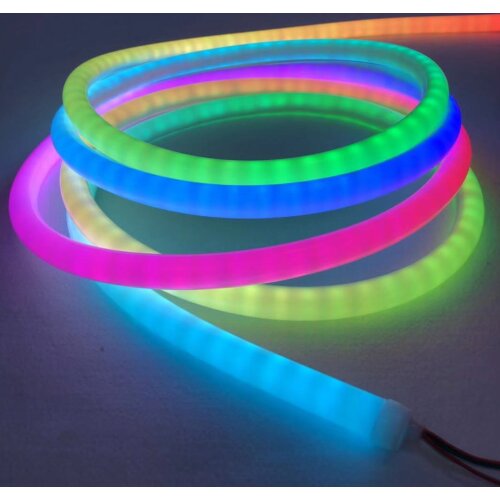 5m WS2815 SK6812 WS2812B WS2811 RGB Addressable led Neon Pixel Light Rope Waterproof IP67 in Silicone Tube T20 360 Round