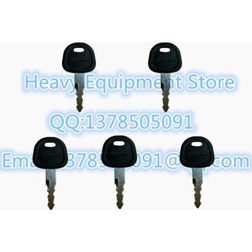 5 PCS HD62 Ignition Starter Switch Key For Hyundai Excavator Dozer Skidsteer Hitachi H808 Nagnao