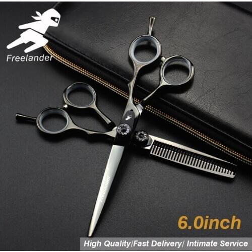6.0"Sale Silver Japanese Hair Scissors Japan 440C Cheap Hairdressing Scissors Thinning Shears Hairdresser Shaver Haircut
